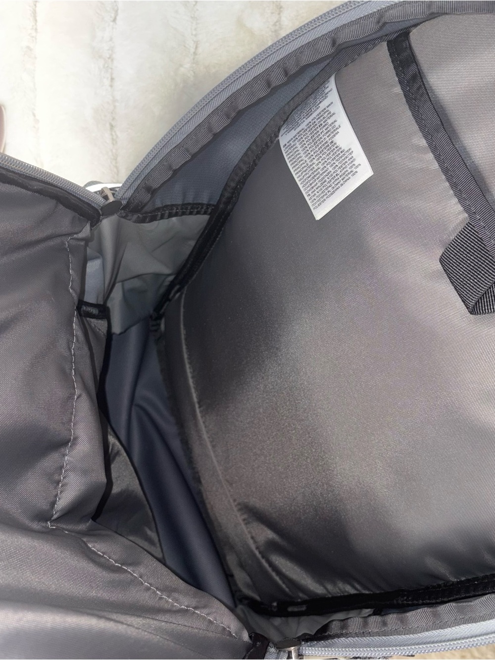 The North Face Jester Backpack in light gray with black bungee - Picture 2 of 4